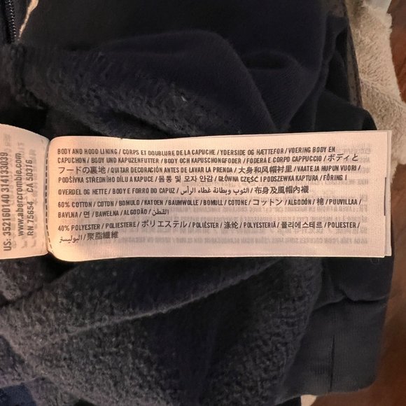 Hollister Sweatshirt Women's Long Sleeve Full Zipper Hooded Jacket Blue Small - Picture 10 of 11